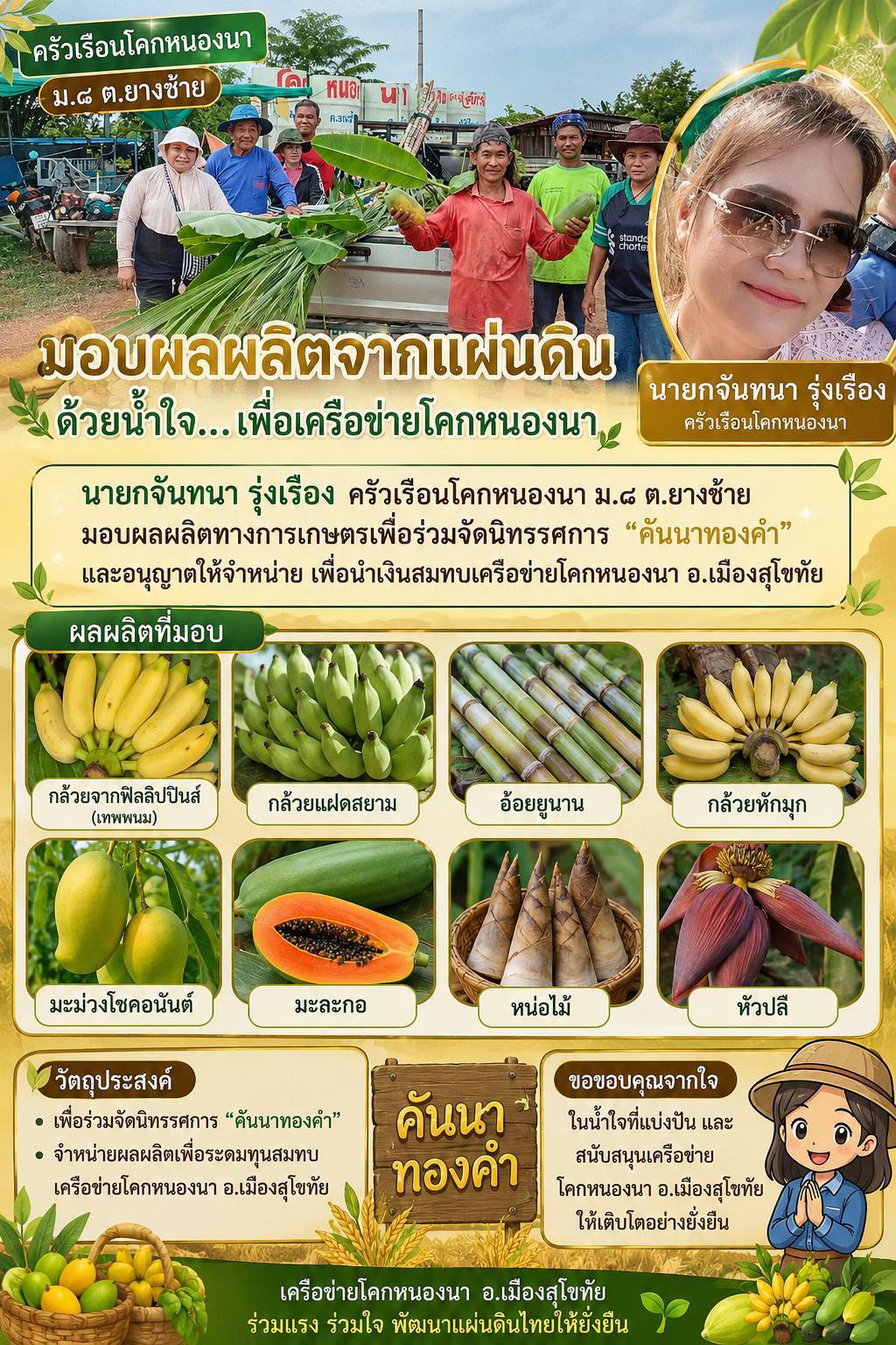 ✏️พช.เมืองสุโขทัย ขอขอบคุณการสนับสนุนการจัดนิทรรศการโครงการ "รวมพลังเครือข่ายศูนย์เรียนรู้ "โคก หนอง นา" ตามหลักปรัชญาของเศรษฐกิจพอเพียง" 